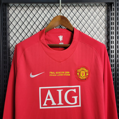 MANCHESTER UNITED LONG SLEEVE HOME RETRO 07/08